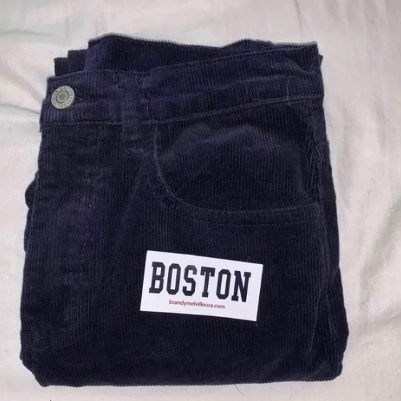NEW Brandy Melville Navy Corduroy Pants! - Picture 3 of 5